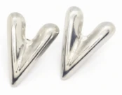 Aros de acero quirurgico corazon en V 28mm